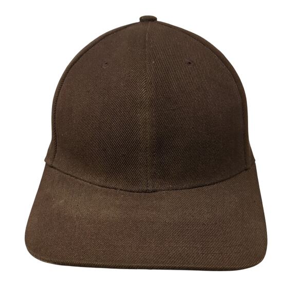 City Hunter Fitted Baseball Cap Brown 7 1/4 Lightweight Vented Holes Blank - Picture 1 of 9